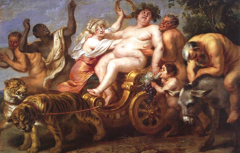 The Triumph of Bacchus wet